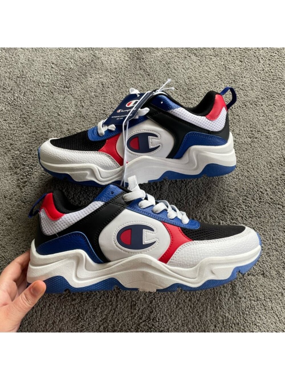 NWT Men’s Champion Hyper V2 Next Red Blue White Sneakers Size 10